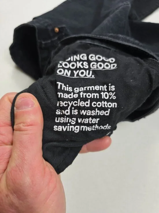 Cotton On Original Flare Jeans Black Denim Size 12 Made With 10% Recycled Cotton - Picture 3 of 6